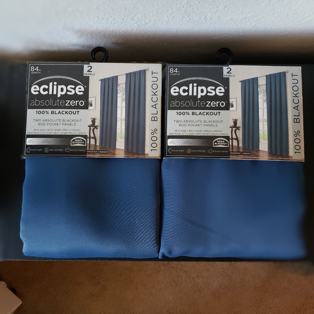 Eclipse Absolute Zero Indigo Blackout Curtains